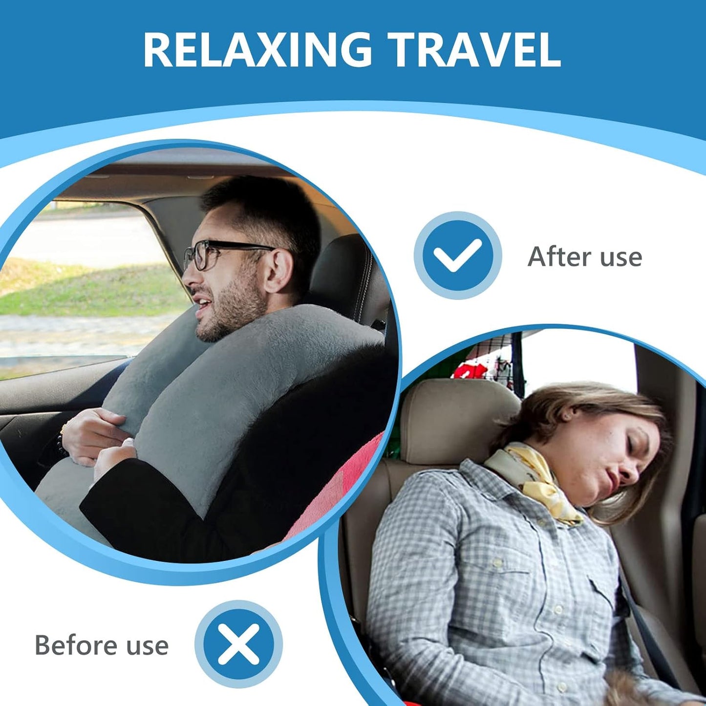 Car Back Seat Pillow | For Adults & Kids