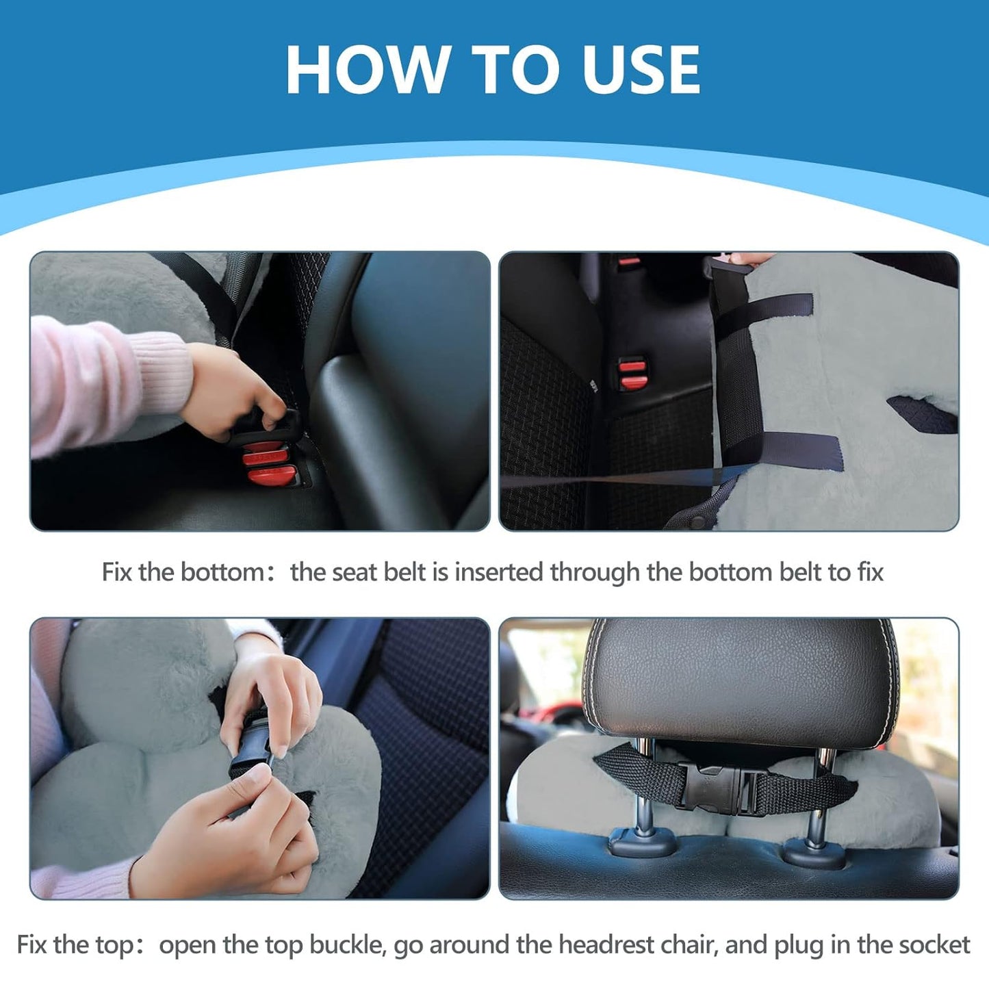 Car Back Seat Pillow | For Adults & Kids