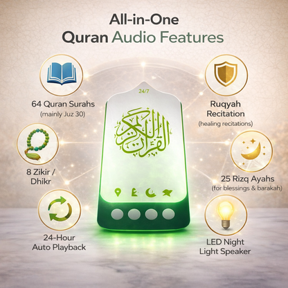 24/7 Quran LED Speaker