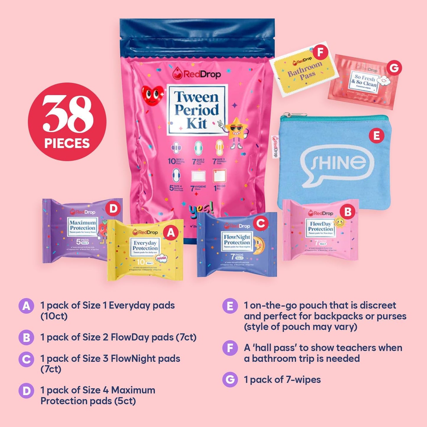 Tween Period Kit | For 9-15 Age Girls