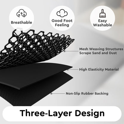 Door Mat With Mesh Technology | 40* 60 CM | Black