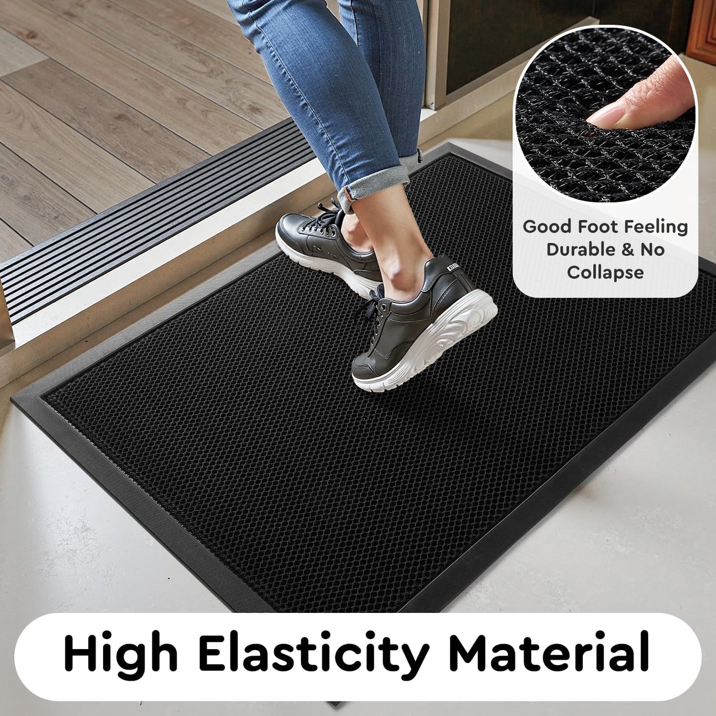 Door Mat With Mesh Technology | 40* 60 CM | Black